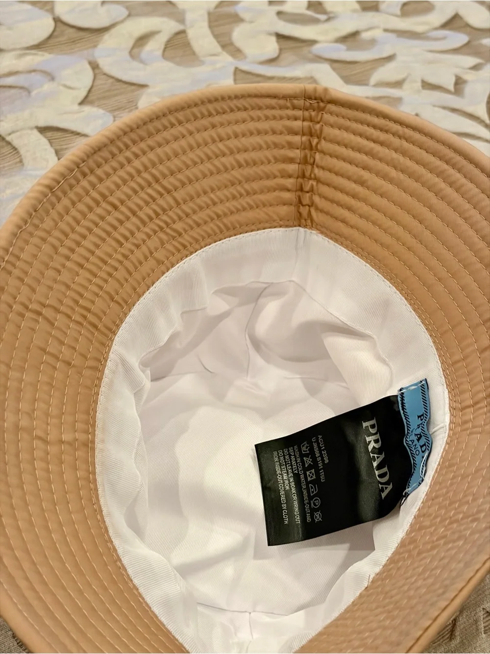 Like New Prada Tan Bucket Hat